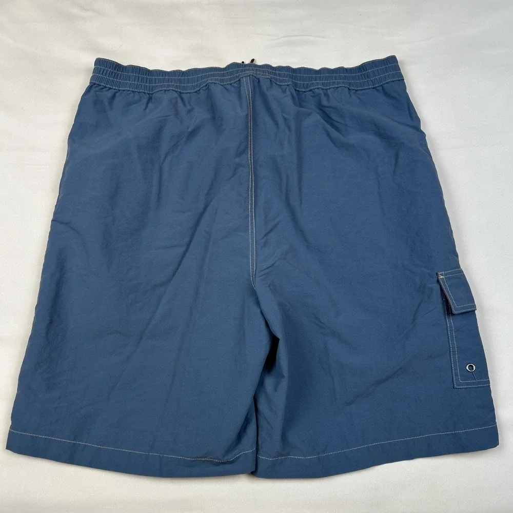 VTG Polo Ralph Lauren Board Shorts Mens Sz XXL Blue Swim Trunks Mesh Pony Cargo